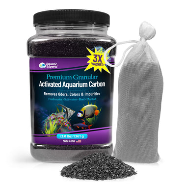 Premium Activated Carbon - Aquarium Filter Charcoal Media - Removes Odors Activated Carbon Aquatic Experts 3 Pounds